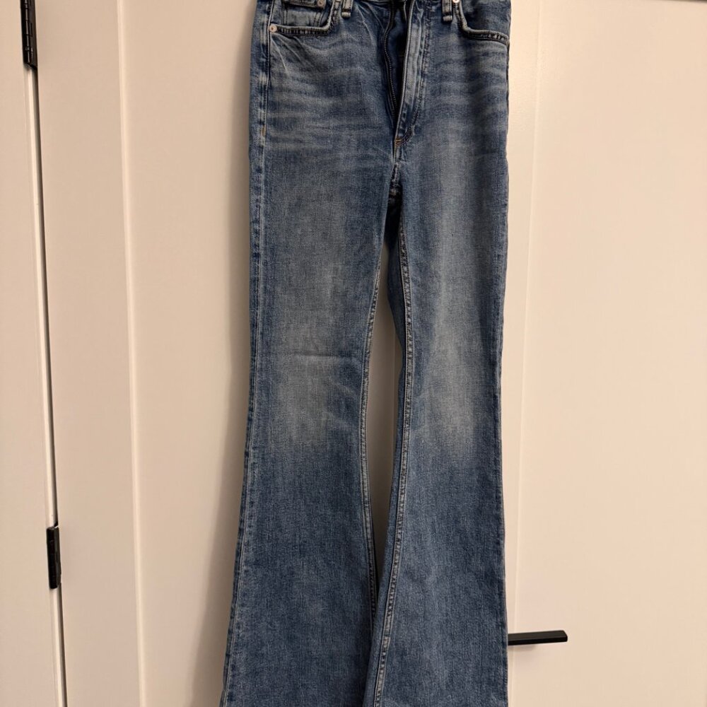 Rag & Bone Jeans Womens 24 Norwalk Blue Casey High-Rise Flare